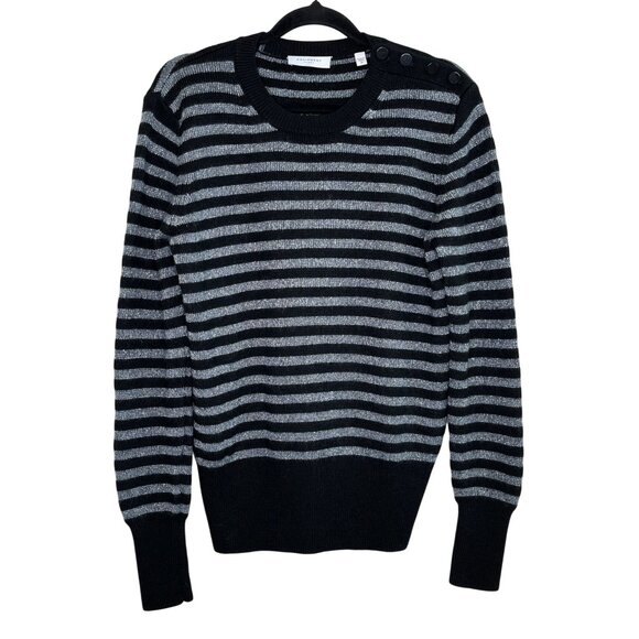 ✨ Equipment Wool Metallic Stripe Sweater | Medium | Holiday Sparkle ✨ - Picture 3 of 11